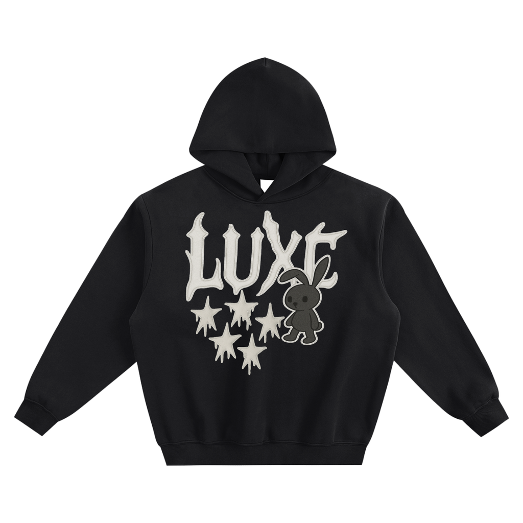 Luxe Star Hoodie - Black
