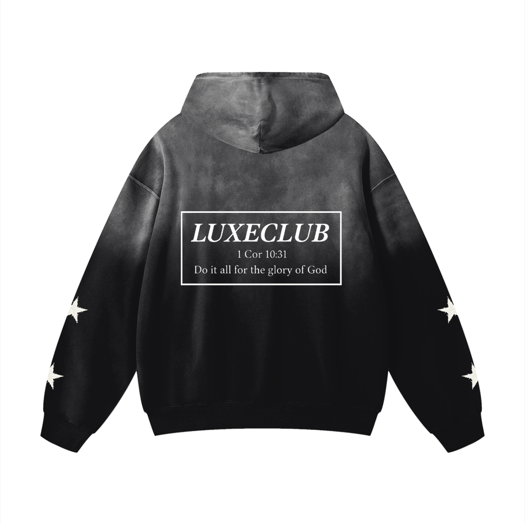 Luxe Hoodie - Black Sunfade